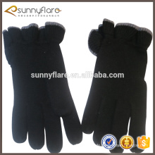 NEUE Mode Frauen Mädchen schwarz Gestrickte reine kaschmir Wärmer Winter Handschuhe spitze handschuhe